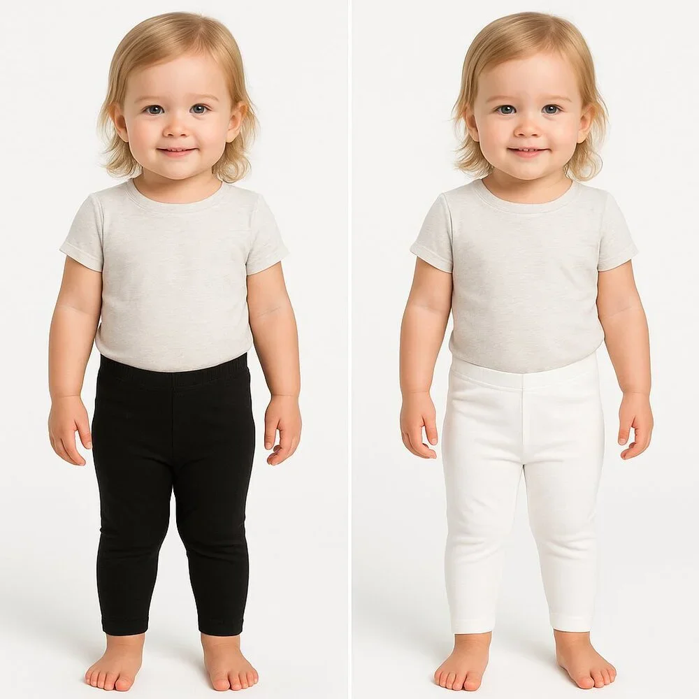 3/$20 Bundle 🌈The Children’s Place 2-Pk Leggings Knit Black White 18-24M capri